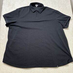 One Bone Polo Shirt Men's Size 5 6XL Black Golf Athleisure Outdoor Short Sleeves